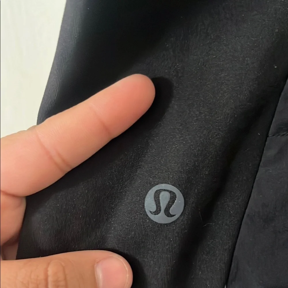 Lululemon Black Sleeveless Jacket with Embroidered Patch